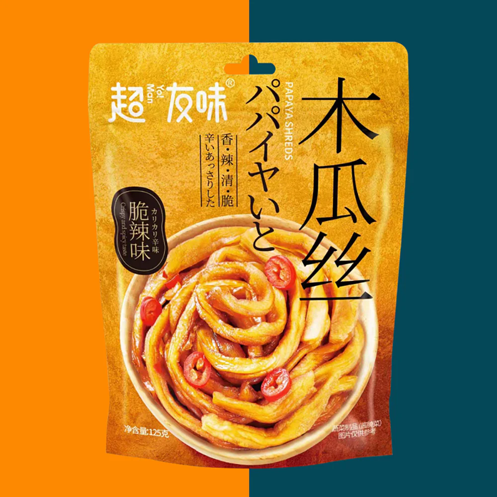 Chaoyouwei Spicy Crispy Papaya Shreds - 125g - Image 2