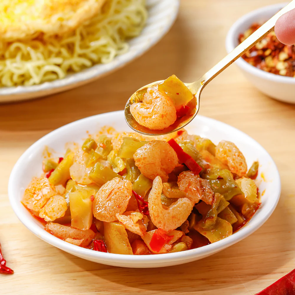 ChaoYouWei Spicy Flavored Vegetarian Shrimp with Tribute Vegetable - 100g - Image 5