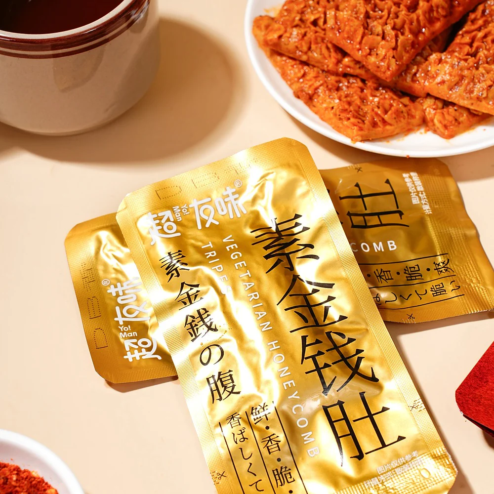 Chaoyouwei Spicy Plant-Based Honeycomb Tripe (Konjac) 90g - Ready-to-Eat Konjac Snack - Image 3