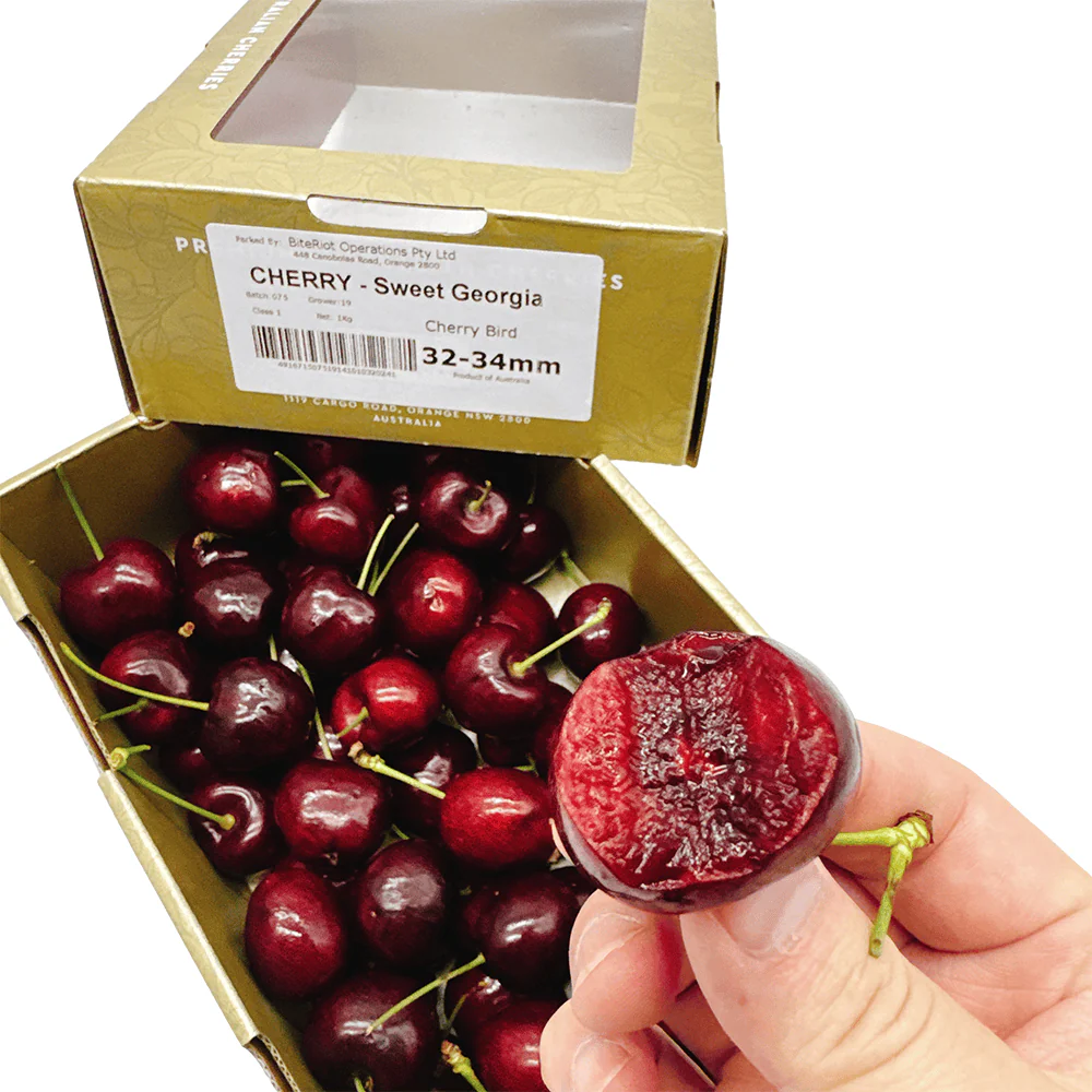 Cherrybird Sweet Georgia Red Cherries 32-34mm 1kg - Image 2