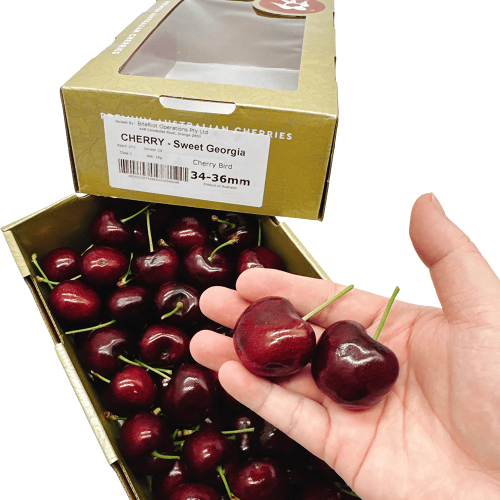 Cherrybird Sweet Georgia Red Cherries 34-46mm 1kg - Image 3