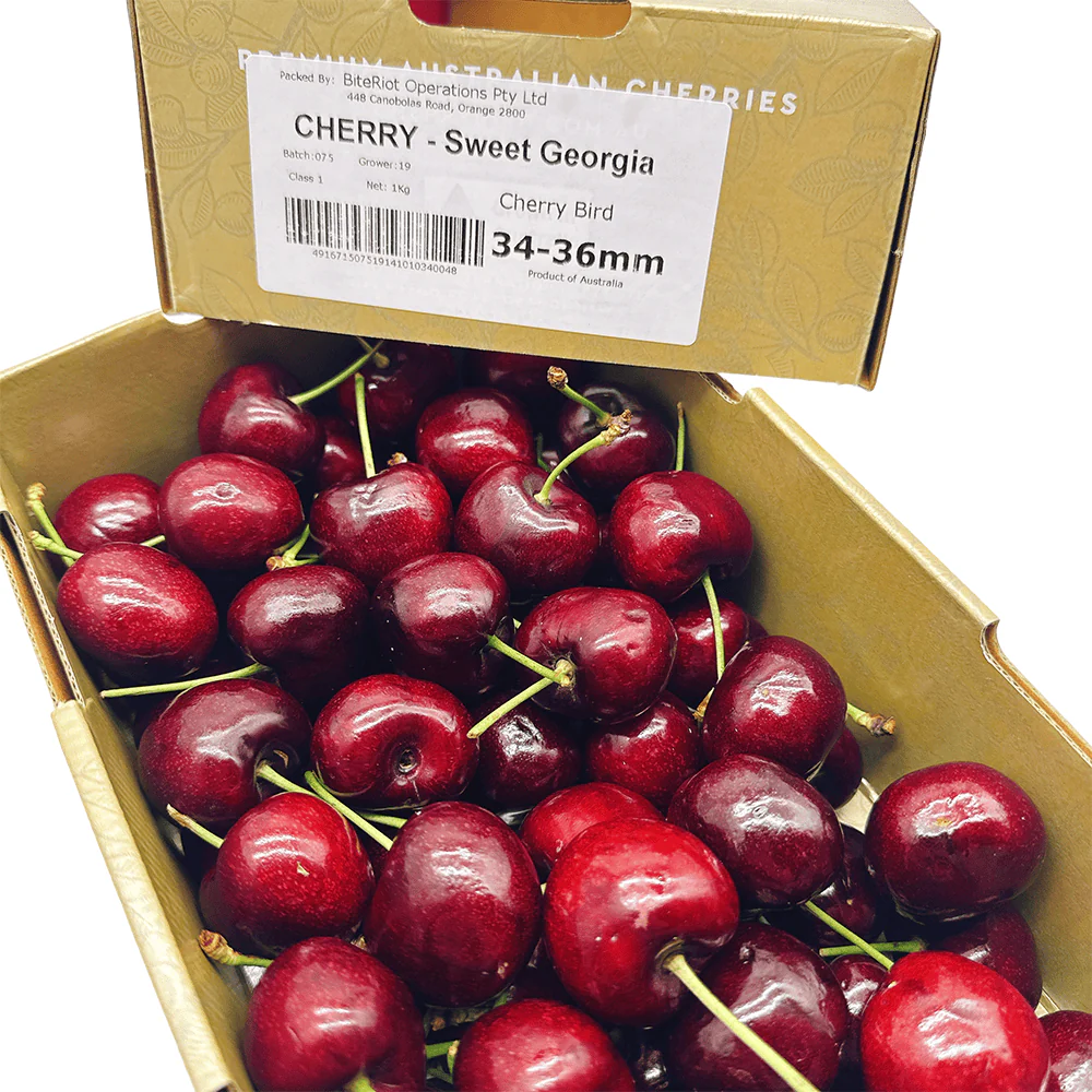 Cherrybird Sweet Georgia Red Cherries 34-46mm 1kg - Image 5