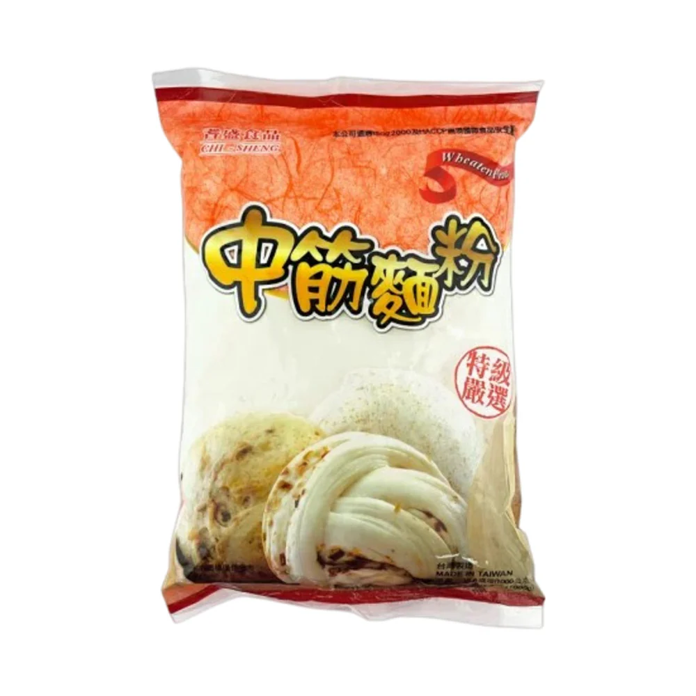 Chih Sheng Medium-Gluten Flour 500g - All-Purpose Flour for Noodles & Dumplings