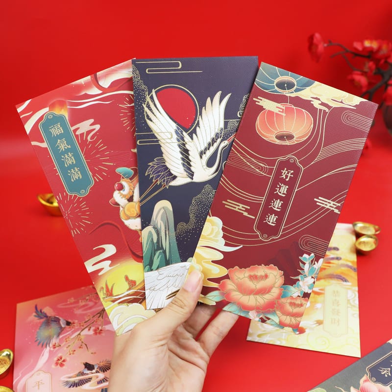 Chinese Style Red Envelopes - Mixed Pack of 6 - Image 3