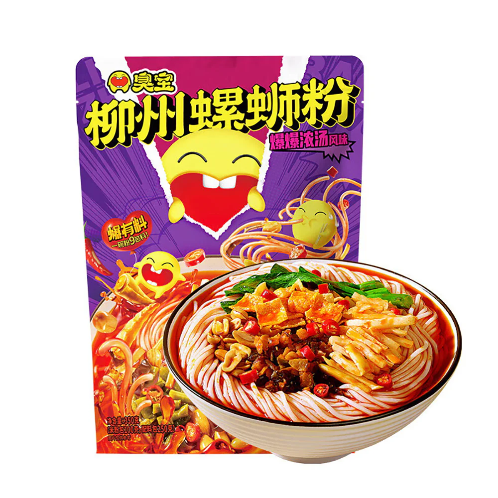 Choubao Liuzhou River Snail Rice Noodles with Rich Soup - 350g