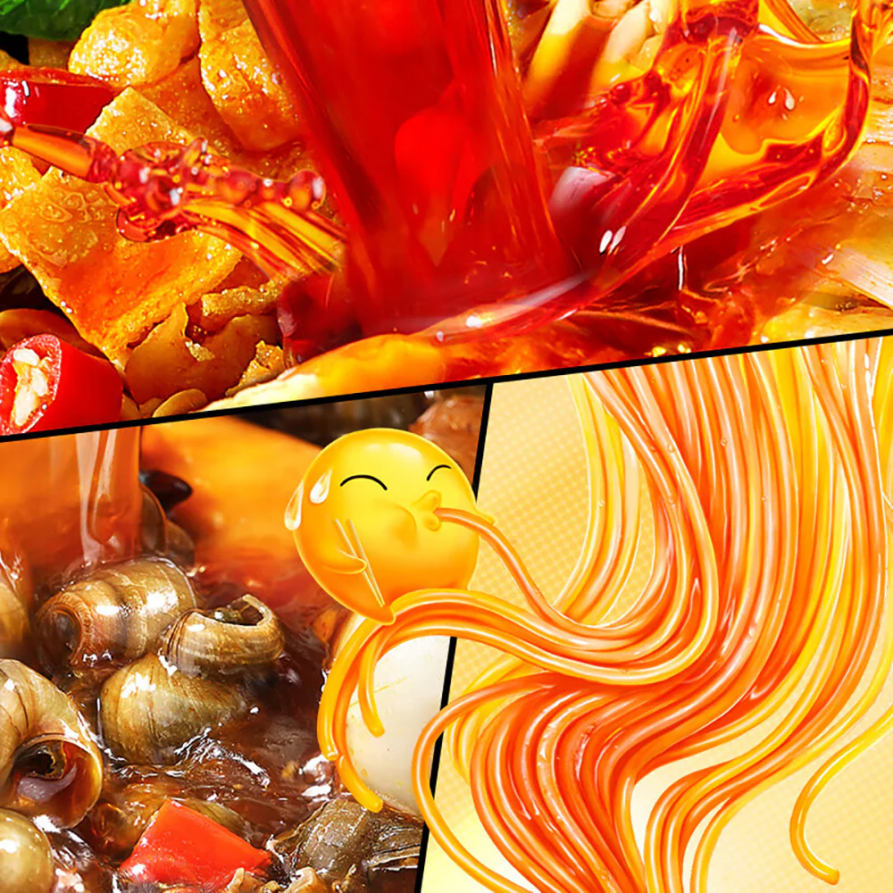 Choubao Liuzhou River Snail Rice Noodles with Rich Soup - 350g - Image 4