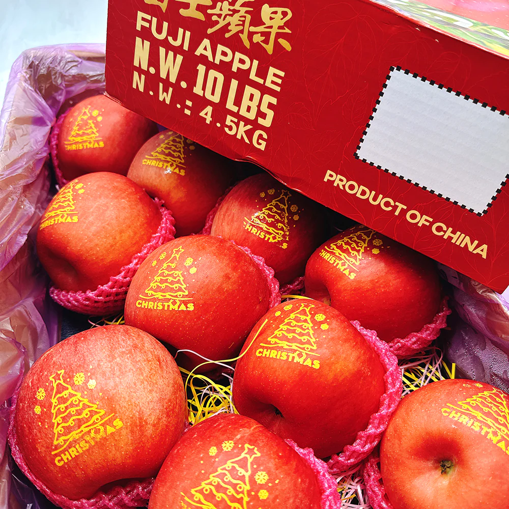 Christmas Edition Fuji Apples - Box of 12, 4.5kg