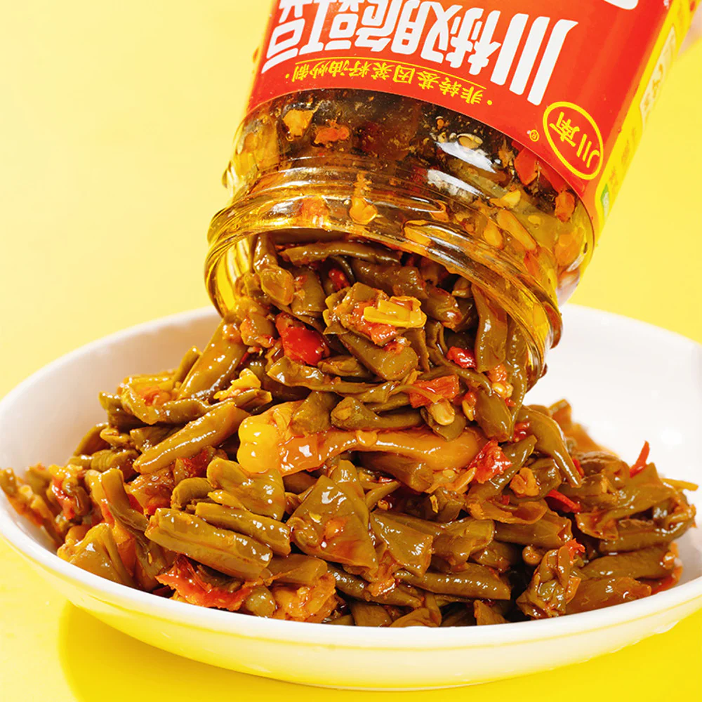 Chuannan Sichuan Chili Crispy Yardlong Beans 330g - Spicy Pickled Long Beans Side Dish - Image 5