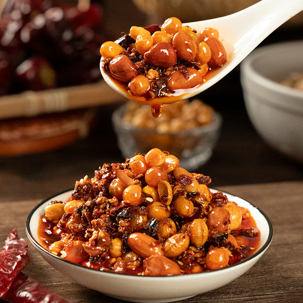 Chuanwazi Crispy Chili Oil with Peanuts 200g - Sichuan Chili Crisp - Image 2