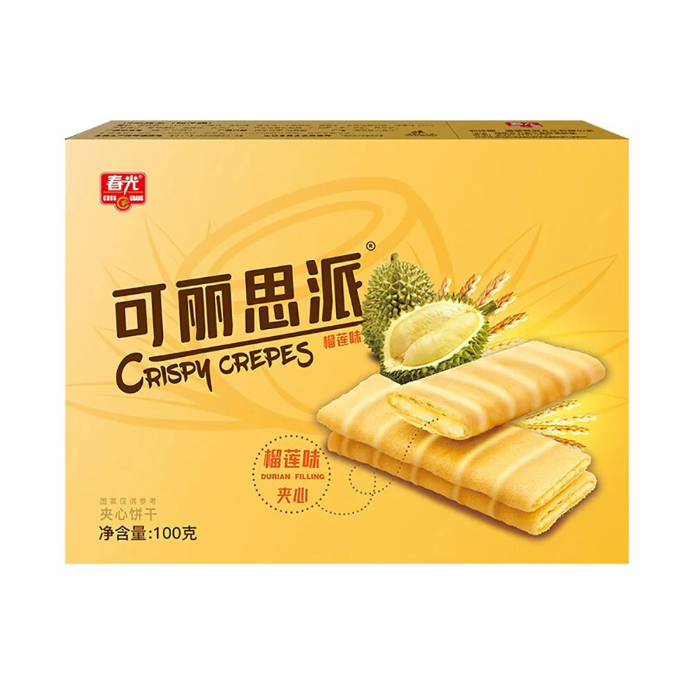 Chunguang Crispy Crepes Durian Flavor - 100g - Image 3