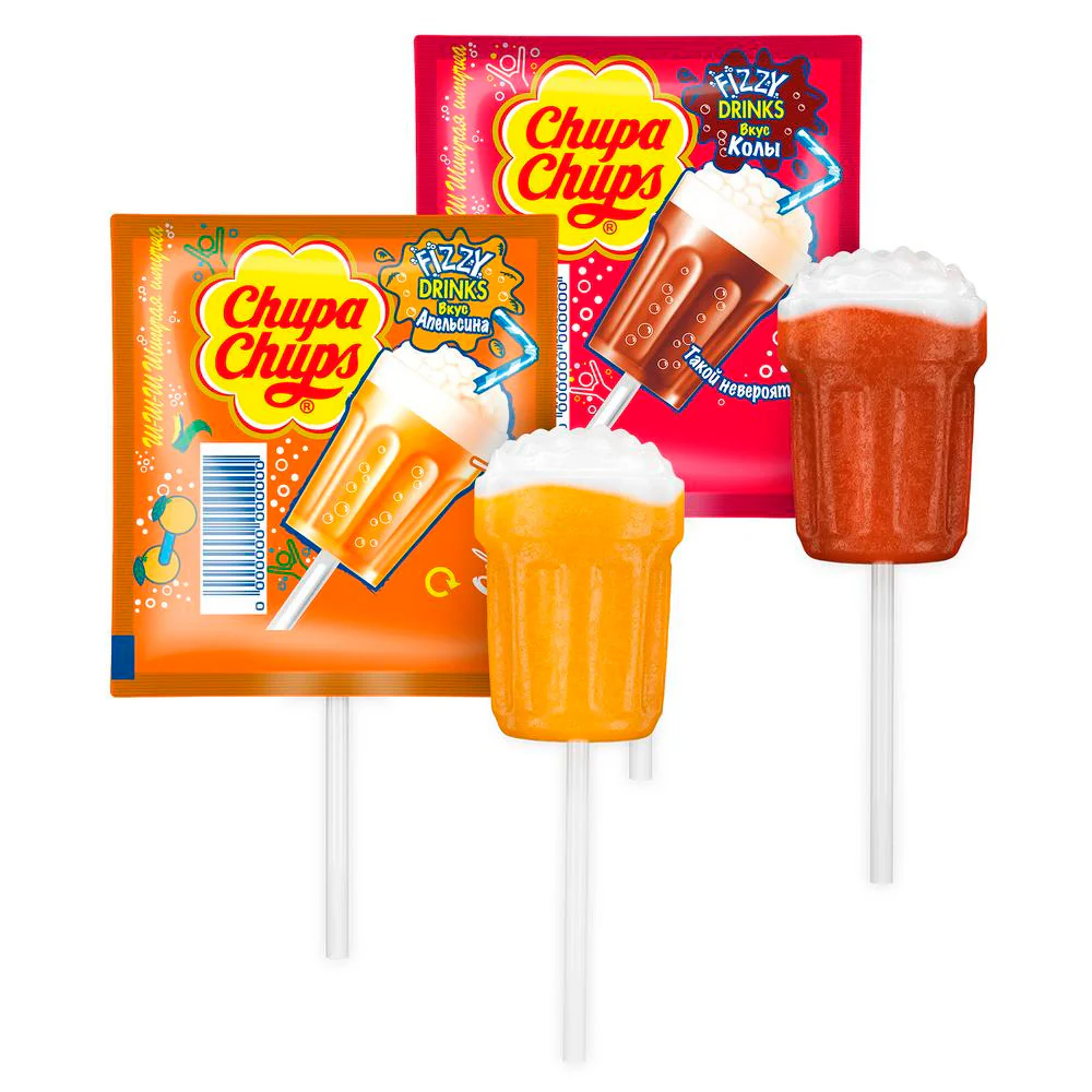 Chupa Chups Fizzy Drinks Flavour Lollipops - 6 Packs, 90g - Image 2