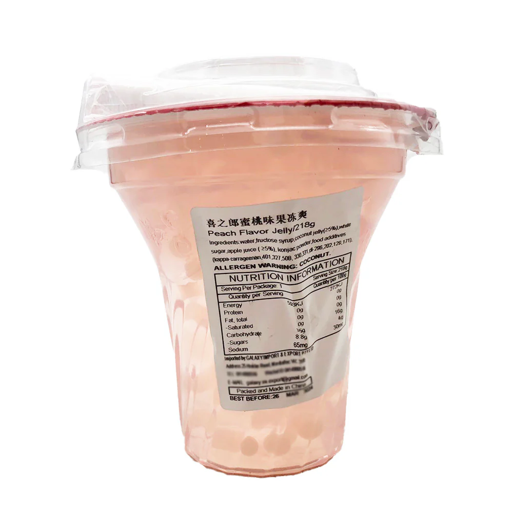 Cici Peach Juice Jelly Cup 218g - Image 2