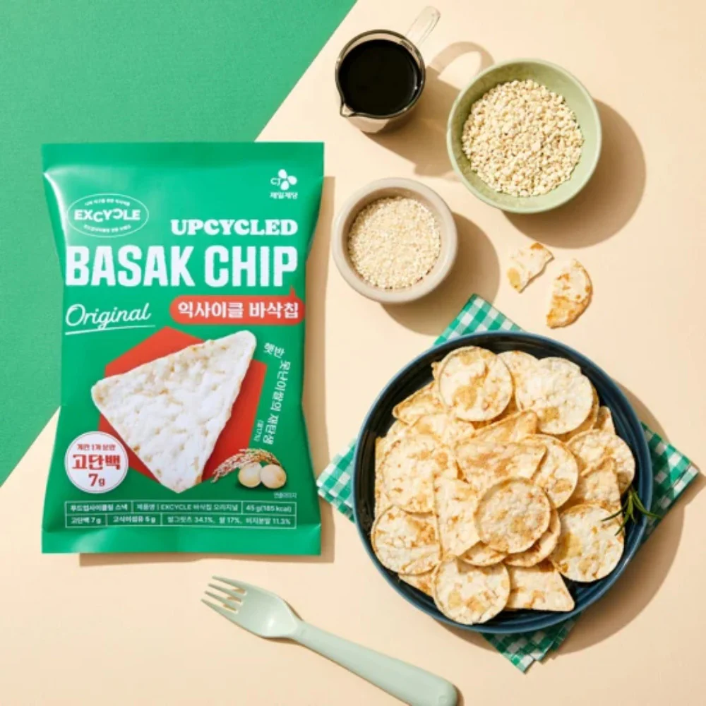 CJ EXCycle Basak Chip Original 45g – Upcycled Rice Chips - Image 2
