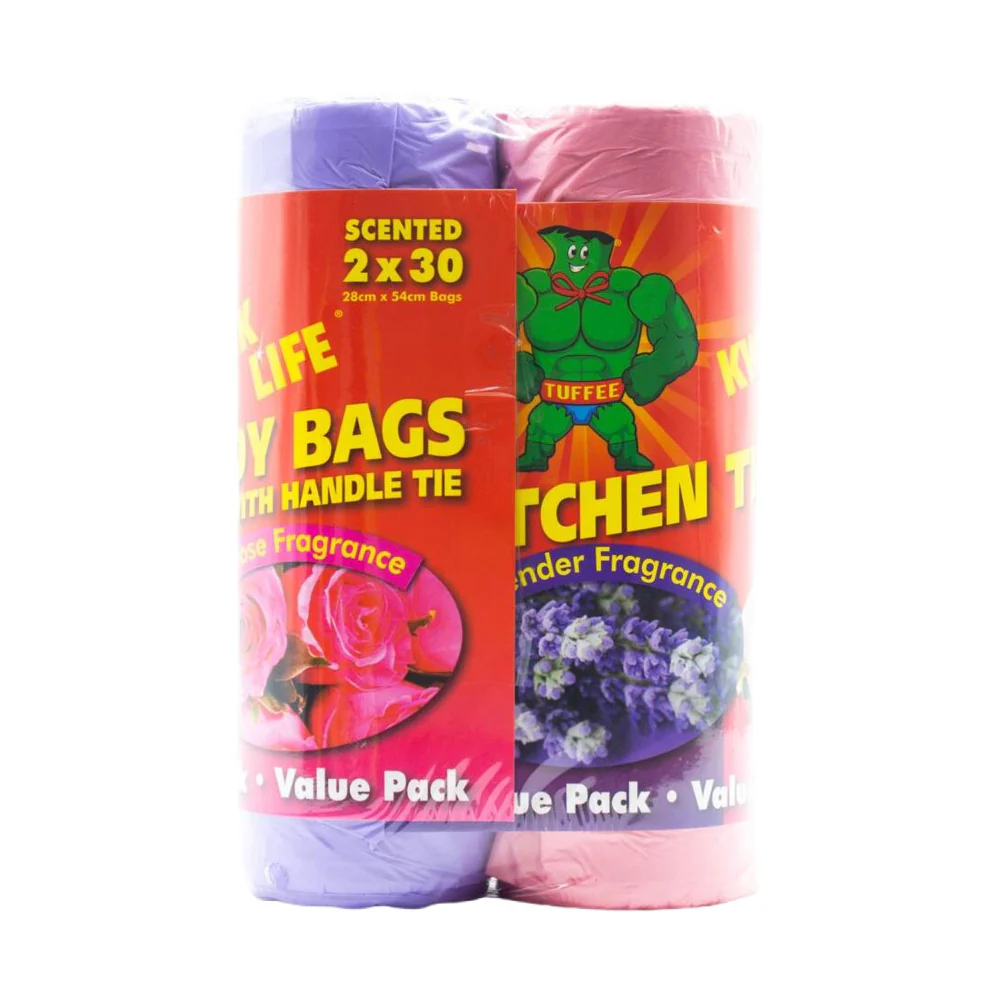 Clean Scene Scented Kitchen Tidy Bags Rose & Lavender - 30 Bags