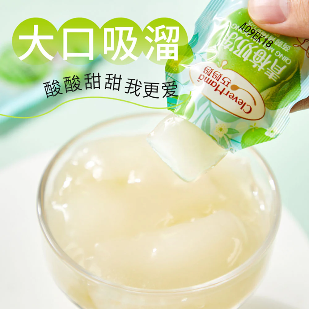 Clever Mama Green Plum Konjac Milk Jelly - Original Flavor, 6 Pieces, 120g - Image 3