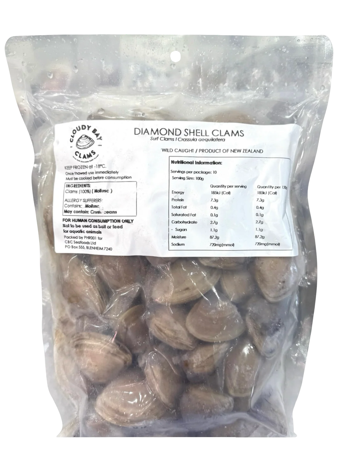 Cloudy Bay Diamond Shell Clams – New Zealand Surf Clams 1kg - Image 4