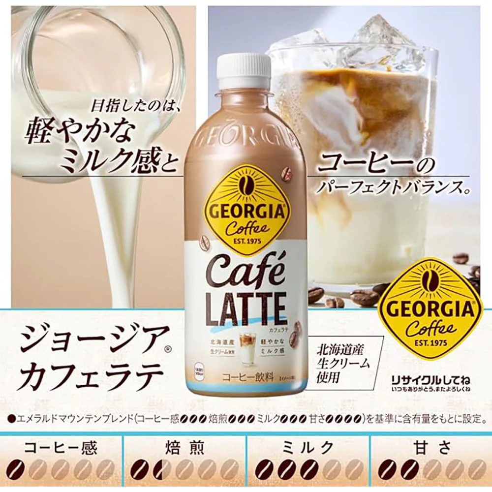 Coca-Cola Georgia Coffee Café Latte PET Bottle - 500ml - Image 3