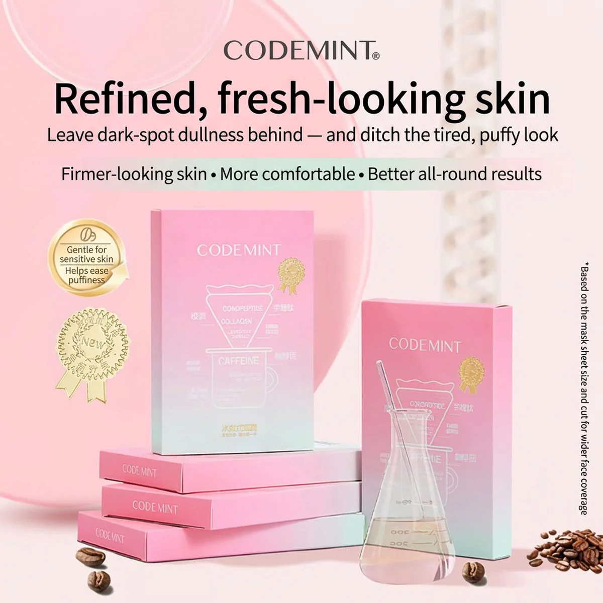 Code Mint Gold Label Ice American Firming Mask - 5 Sheets - Image 2