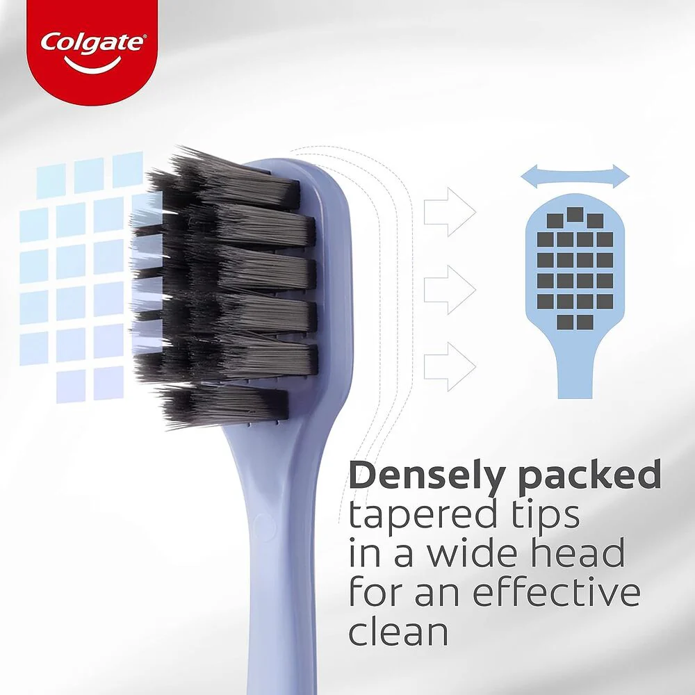 Colgate Gentle Charcoal Soft Toothbrushes - 2 Pack - Image 3