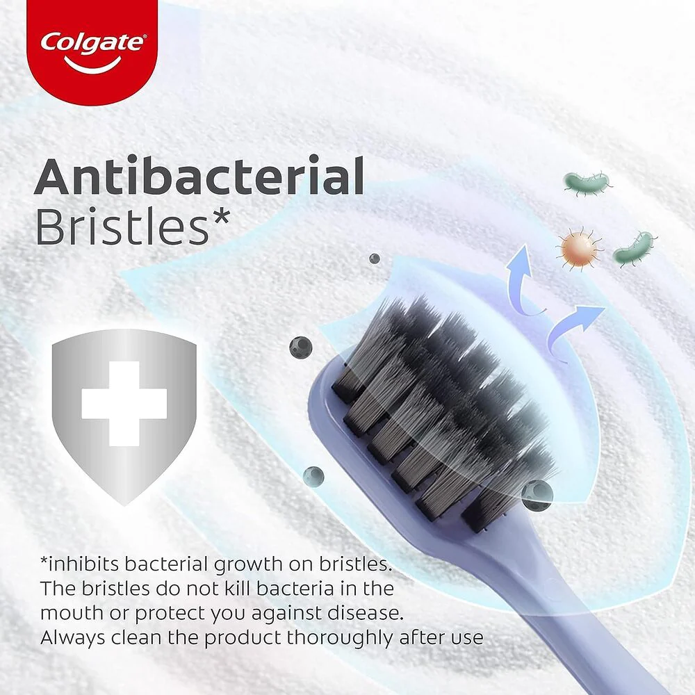 Colgate Gentle Charcoal Soft Toothbrushes - 2 Pack - Image 4