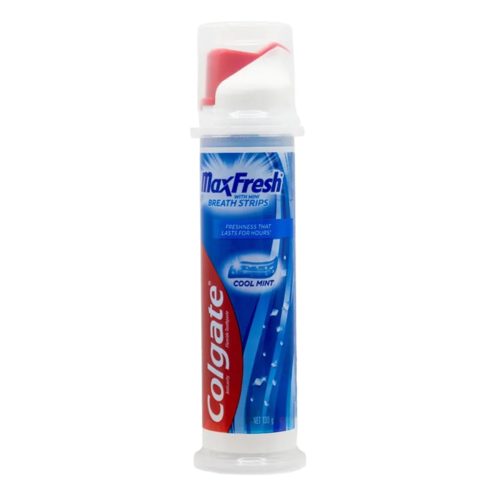 Colgate MaxFresh Cool Mint Toothpaste with Mini Breath Strips 130g