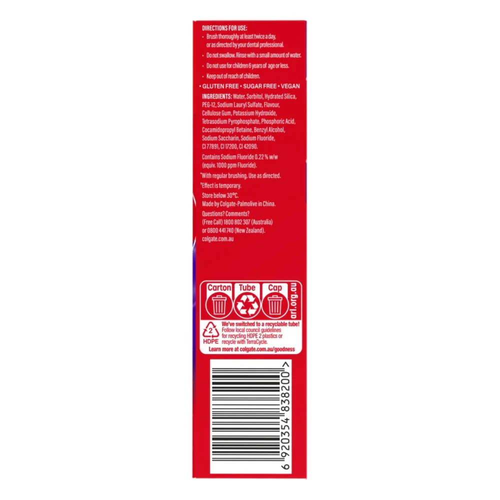 Colgate Optic White Purple Toothpaste Fresh Mint 100g - Image 5