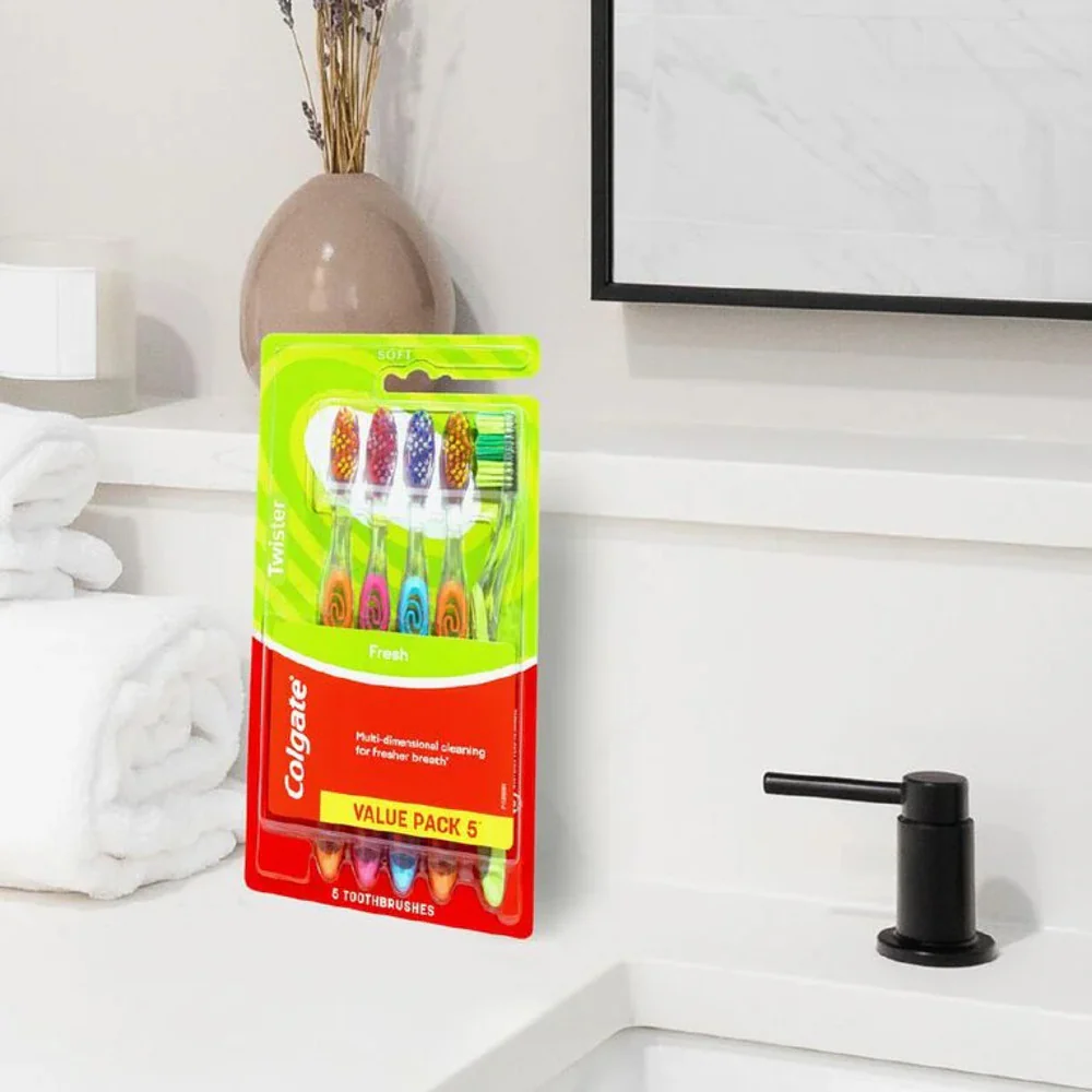 Colgate Twister Fresh Soft Toothbrushes – Pack of 5 - Image 3