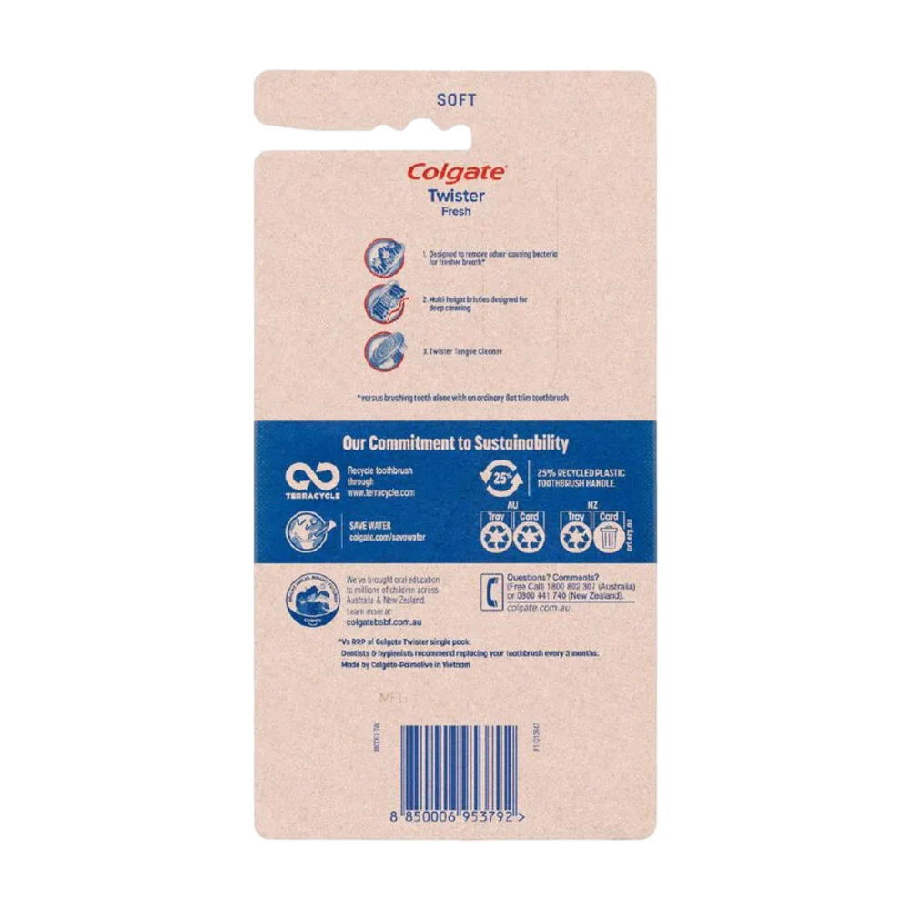 Colgate Twister Fresh Soft Toothbrushes – Pack of 5 - Image 5