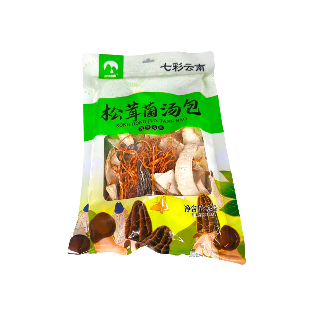 Colorful Yunnan Matsutake Mushroom Soup Mix 68g - Dried Mushroom Broth Kit