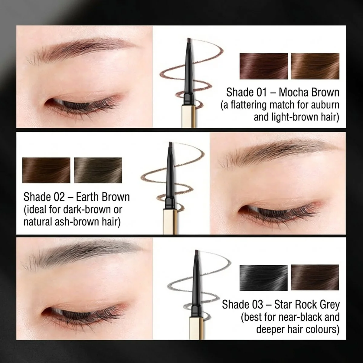 Colorkey 3D Eyebrow Pencil #03 Starry Gray - Image 4