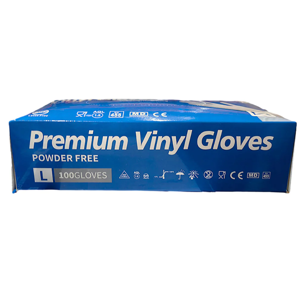 Comfort Powder-Free PVC Gloves - Large, 100 Pairs - Image 2