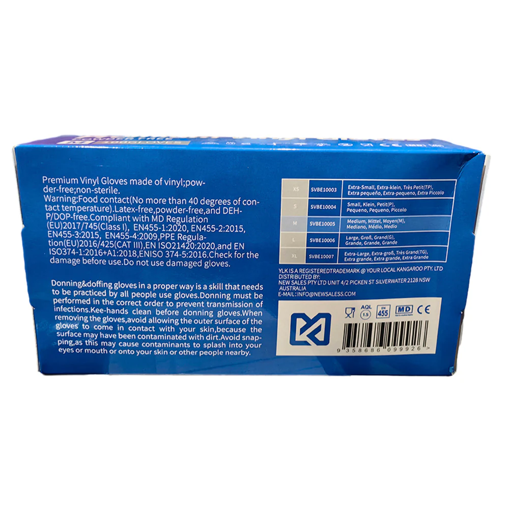 Comfort Powder-Free PVC Gloves M Size - 100 Pairs - Image 2