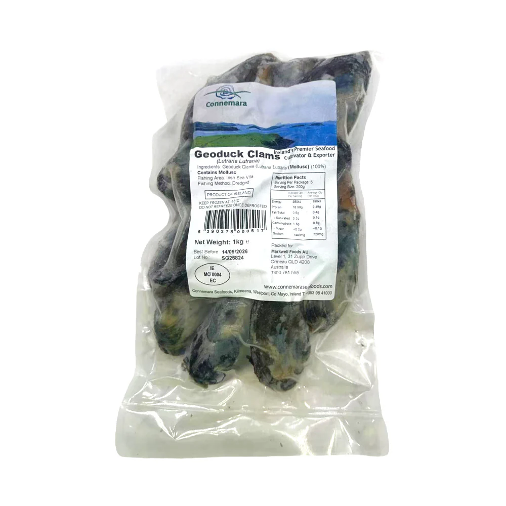 Connemara Frozen Geoduck Clams - 1kg - Image 2