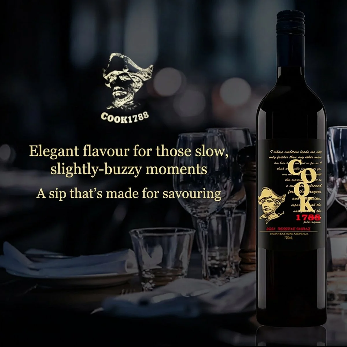 Cook1788 Reserve Shiraz Red Wine 2021 - 14% 750ml - Image 2