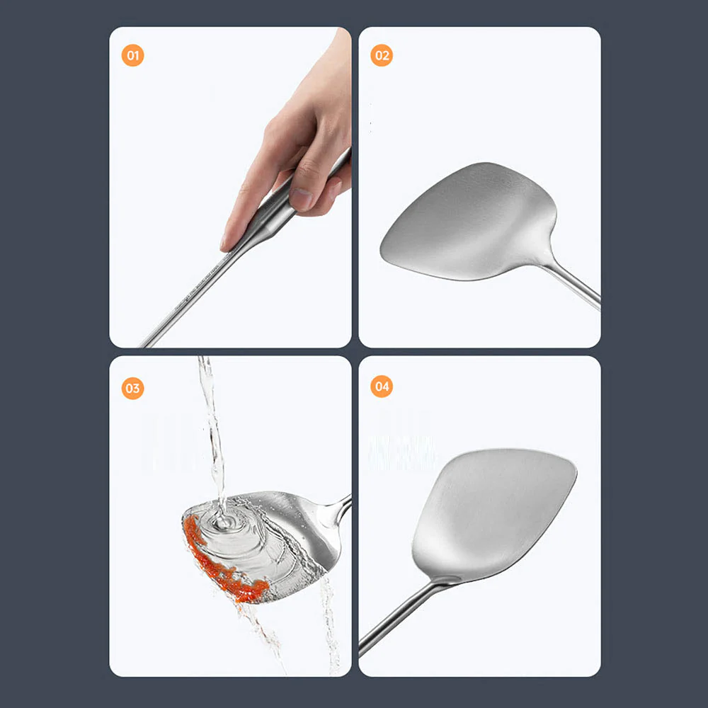 Cooker King 304 Stainless Steel Spatula - 10*38cm - Image 2