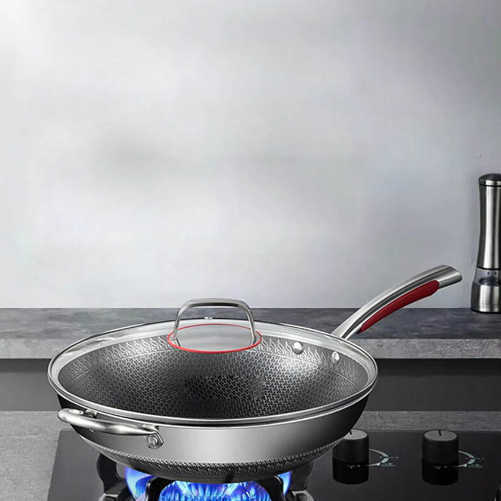 Cooker King 316L Stainless Steel Double-Sided Non-Stick Frying Pan - 32cm - Image 3