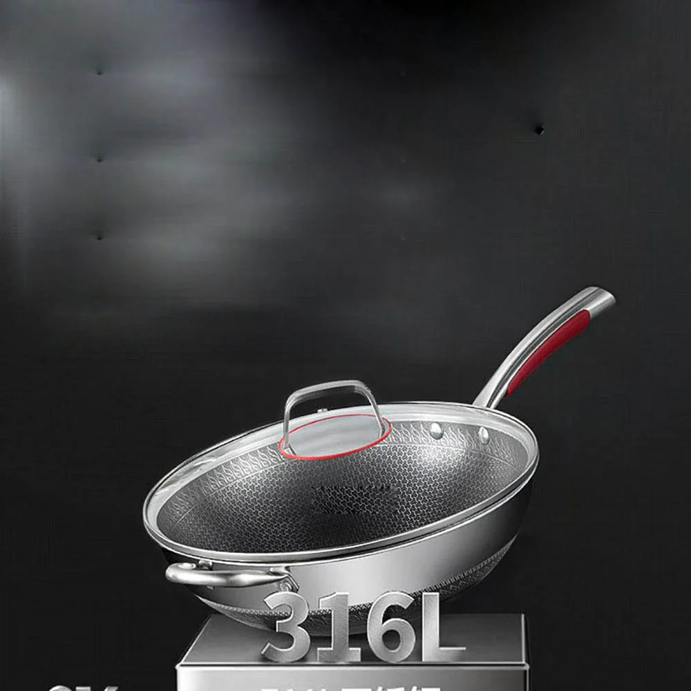 Cooker King 316L Stainless Steel Double-Sided Non-Stick Frying Pan - 32cm - Image 4