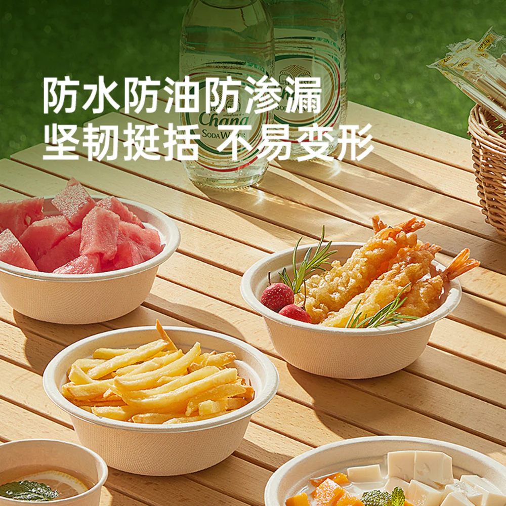 Cooker King Biodegradable Disposable Tableware Set – 10 Pairs Chopsticks + 10 Bowls + 10 Cups - Eco-Friendly Picnic & Party Pack - Image 2