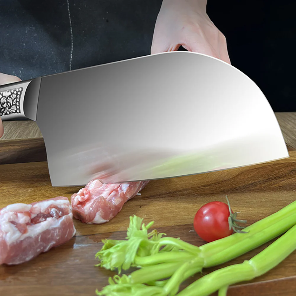 Cooker King Blue Floral Round Cleaver - Image 2