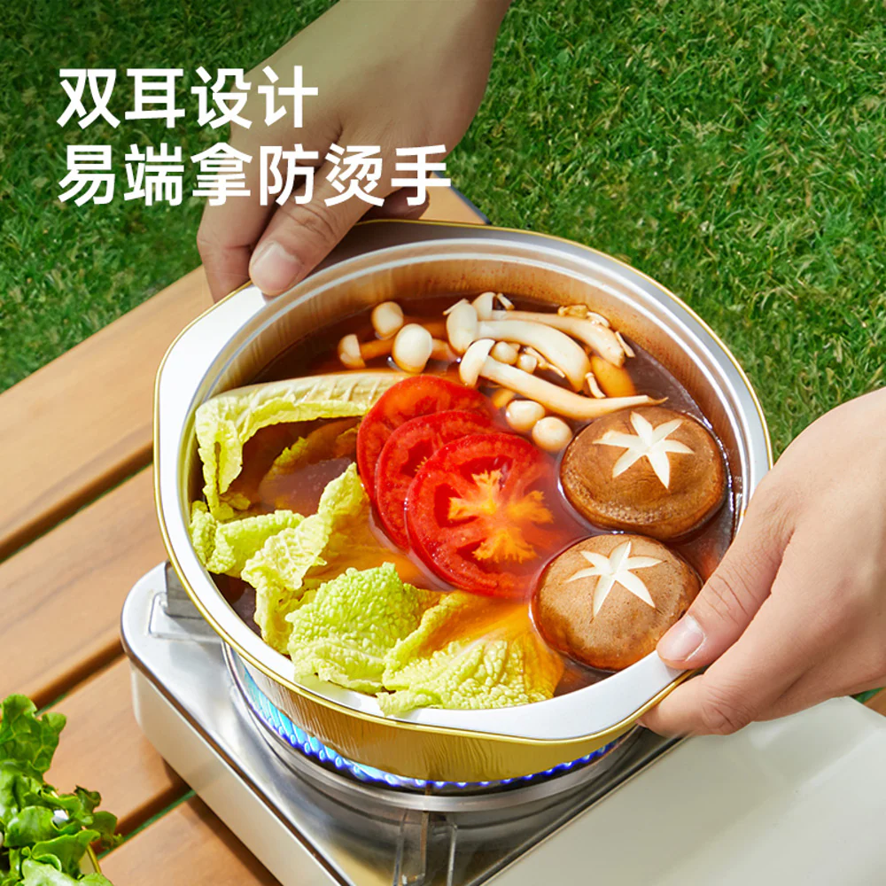 Cooker King Disposable Aluminum Foil Pots 4000ml (3-Pack) - For Camping & Outdoor Cooking - Image 2
