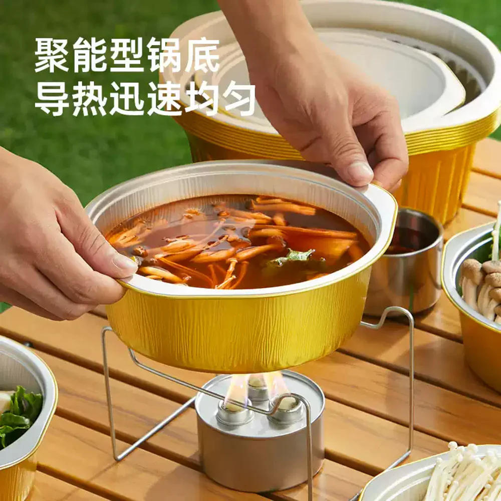 Cooker King Disposable Aluminum Foil Pots 4000ml (3-Pack) - For Camping & Outdoor Cooking - Image 3