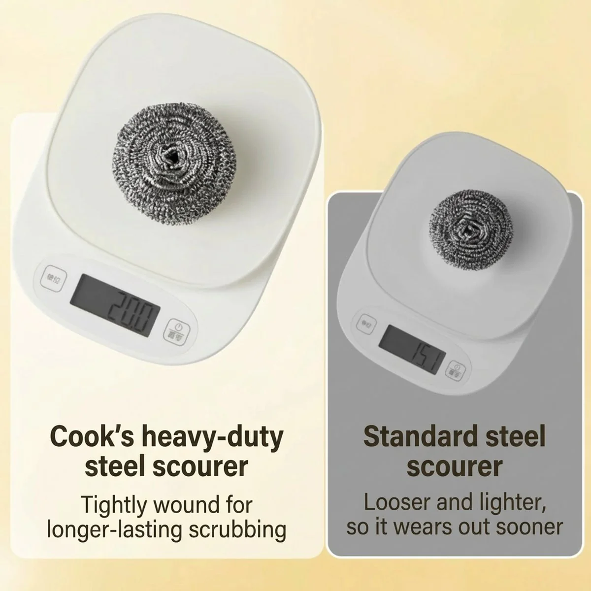 Cooker King Heavy-Duty Stainless Steel Scouring Pads (Large) – Pack of 6 - Steel Wool Scrubbers for Pots, Pans & Kitchen Cleaning - Image 4