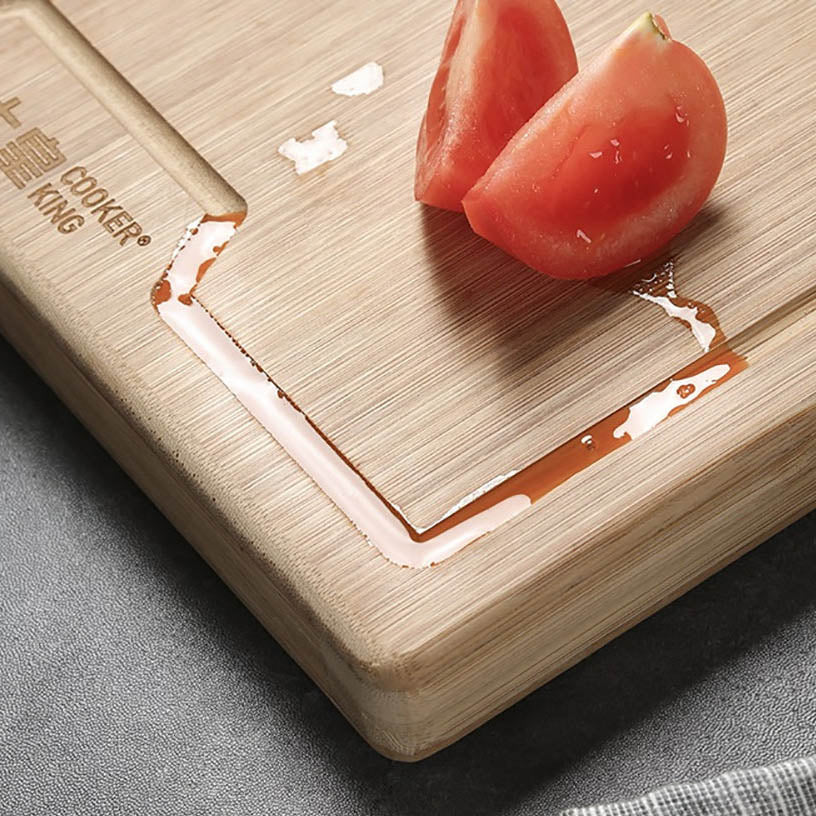 Cooker King Natural Thickened Bamboo Cutting Board - 40x30x3cm - Image 4
