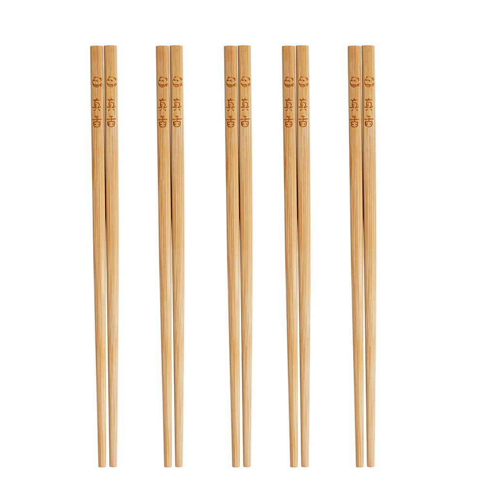 Cooker King Panda Bamboo Chopsticks - Set of 10 Pairs