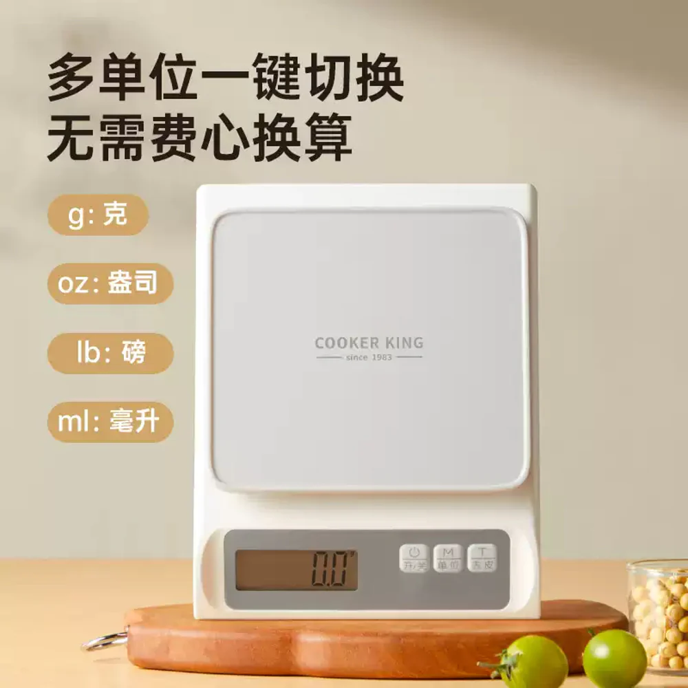Cooker King Precision Digital Kitchen Scale 0.1g Accuracy, USB-Rechargeable, 5kg Capacity – Digital Food & Baking Weighing Scale - Image 2