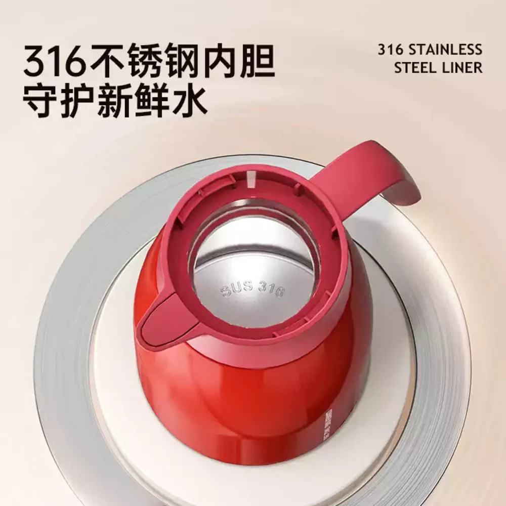 Cooker King Qingyi Thermal Coffee Carafe, Mint Green, 2 L – Double-Wall Vacuum Insulated Jug for Hot & Cold Drinks - Image 2