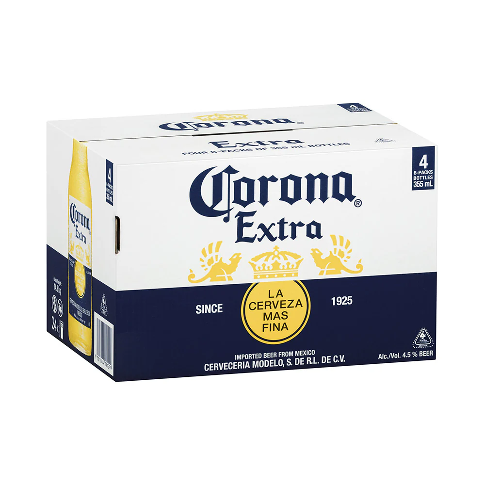 Corona Extra Beer - 4.5% ABV, 355ml (24 Bottles/Case) - Image 2
