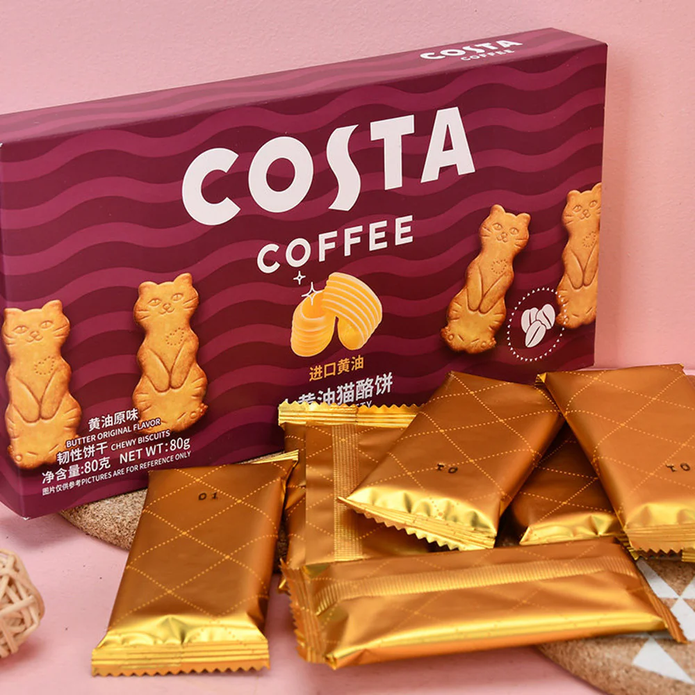 Costa Butter Kitty Cat-Shaped Butter Biscuits – Original 80g - Image 3