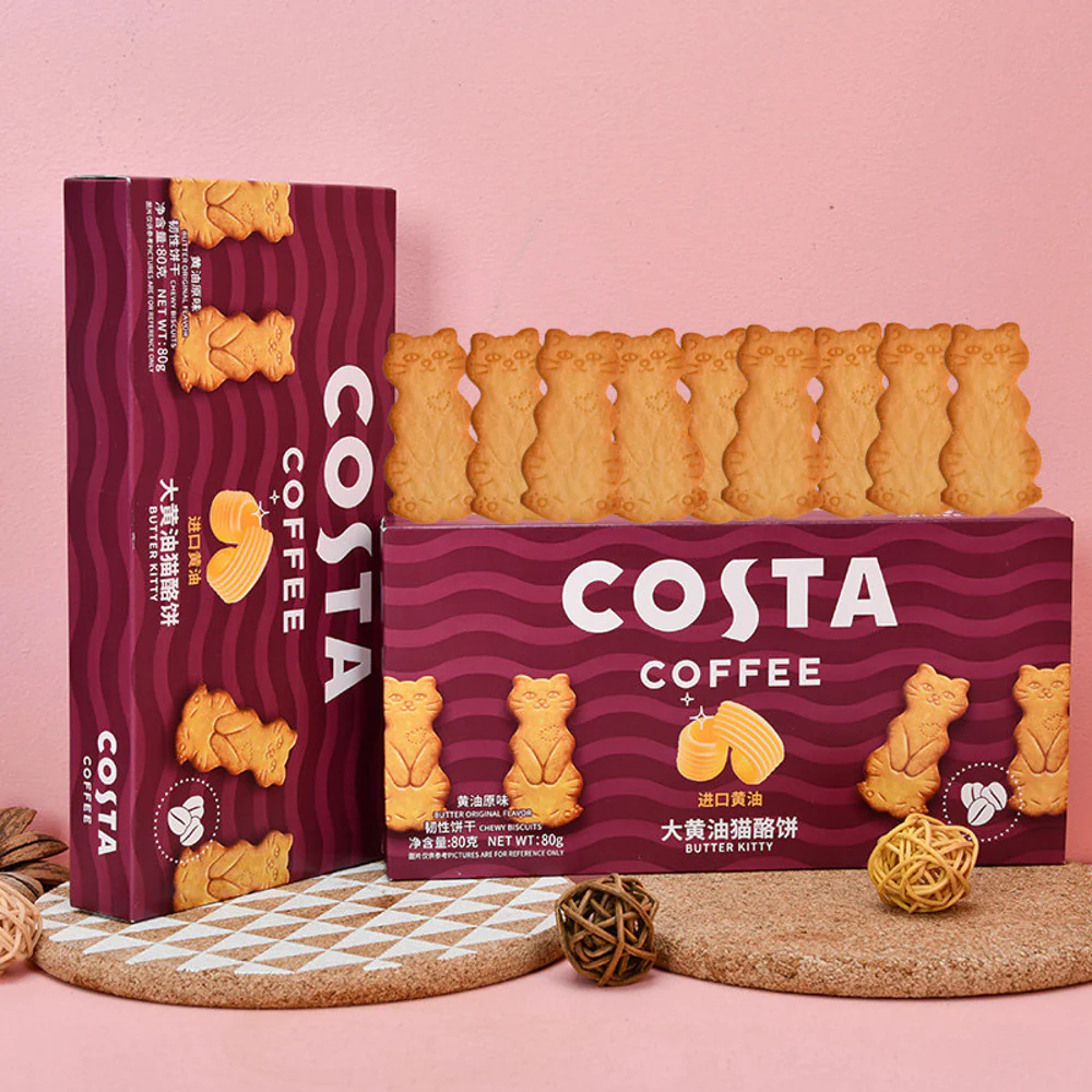 Costa Butter Kitty Cat-Shaped Butter Biscuits – Original 80g - Image 5