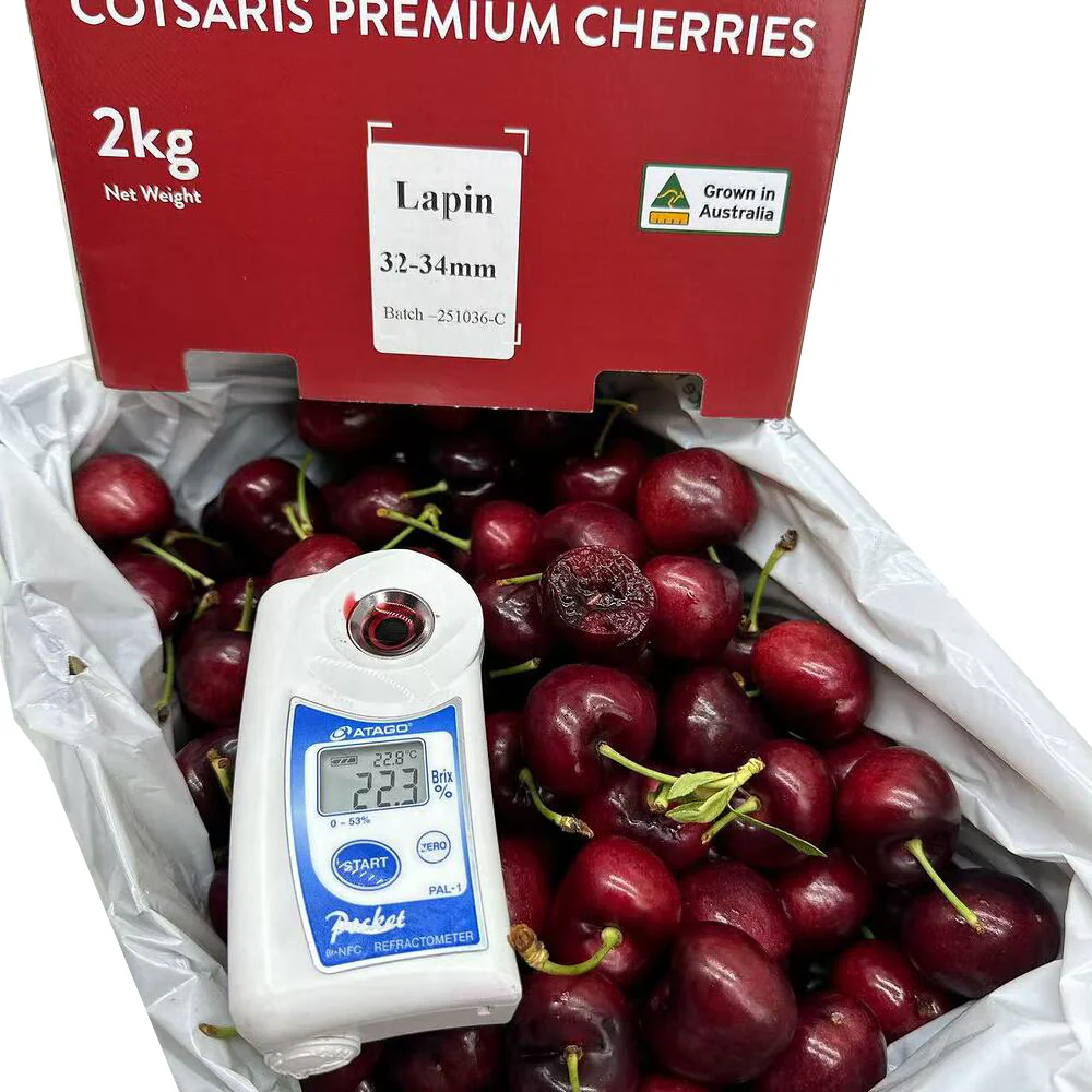 Cotsaris Premium Lapin Cherries 32–34mm Gift Box – 2kg - Image 2
